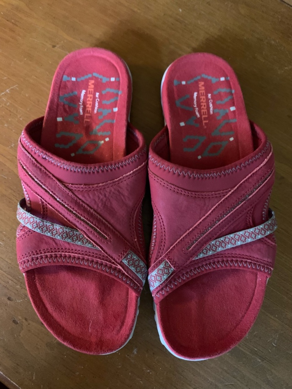 Merrell Women’s Red Slip-On Strappy Sandals